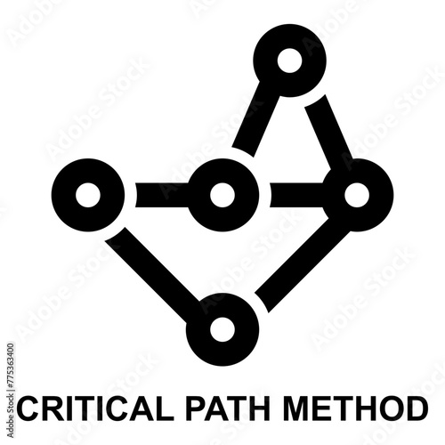 critical path, method, cpm, pert, diagram, project management expanded agile outline icon for web mobile app presentation printing