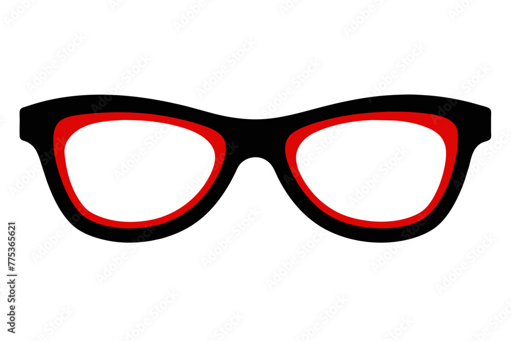 silhouette color image, LensDirect glasses, white background 