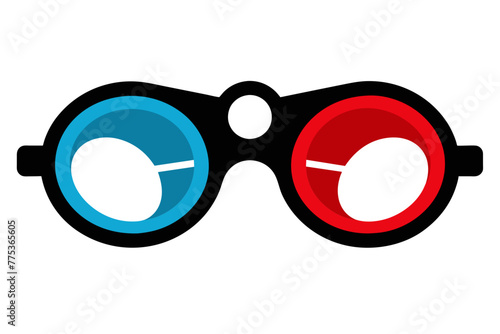 silhouette color image, LensDirect glasses, white background 