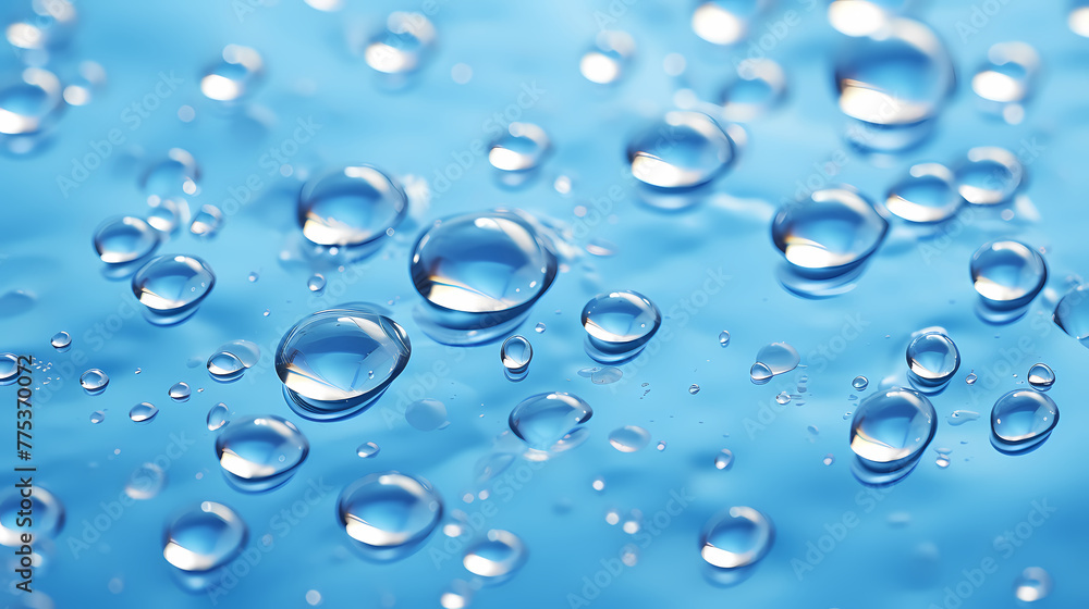 water droplets on blue background water droplets on blue background
