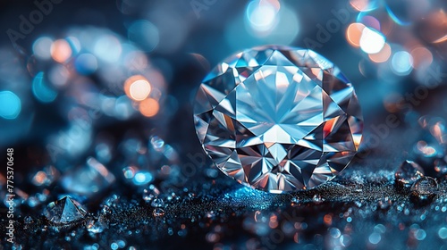 Luxury diamonds on black background