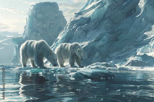 polar bear on ice © paul