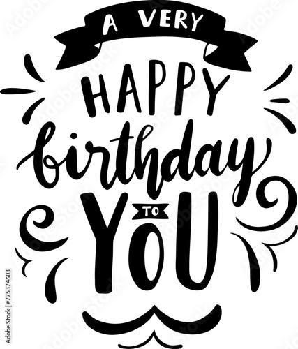  Stylish , fashionable and awesome Happy Brithday typography art and illustrator, Print ready vector handwritten phrase Happy Brithday T shirt hand lettered calligraphic design. Vector bundle.