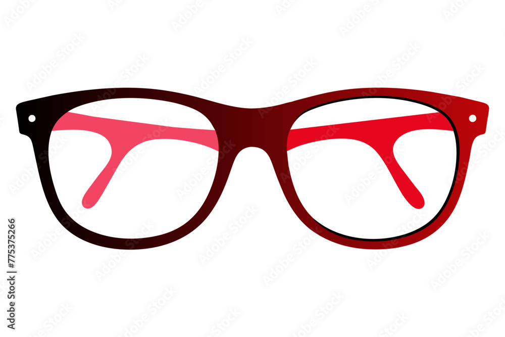 Fototapeta premium silhouette color image,Tifosi glasses, white background