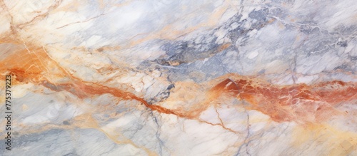 Marble surface featuring a red and white stripe pattern in a detailed, up-close view