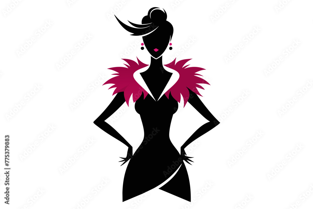 Silhouette image Fashionable Impressions white background Silhouette image Fashionable Impressions white background