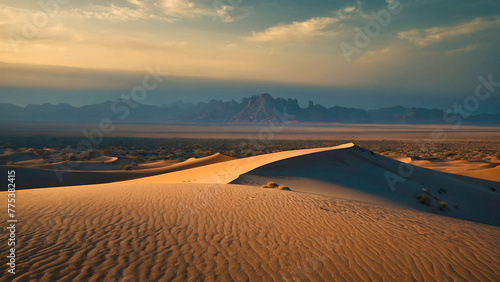 A desert country that has too much sand due to the strong sun.