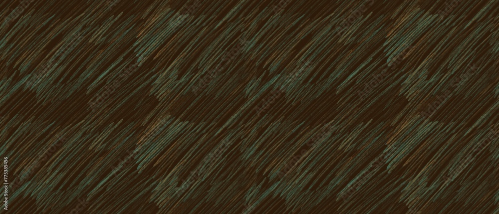 Seamless abstract pattern. Simple background with brown, green texture. Lines. Digital brush strokes. Digital pencile. Design for textile fabrics, wrapping paper, background, wallpaper, cover. - obrazy, fototapety, plakaty 
