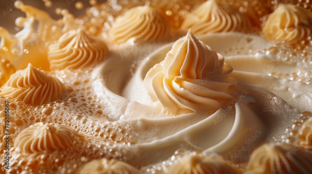 Delicious meringue pie with cream Delicious meringue pie with cream