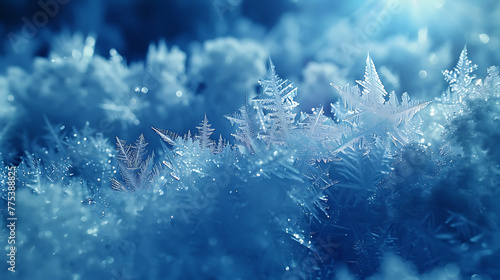 intricate patterns of frost forming on mountain windows