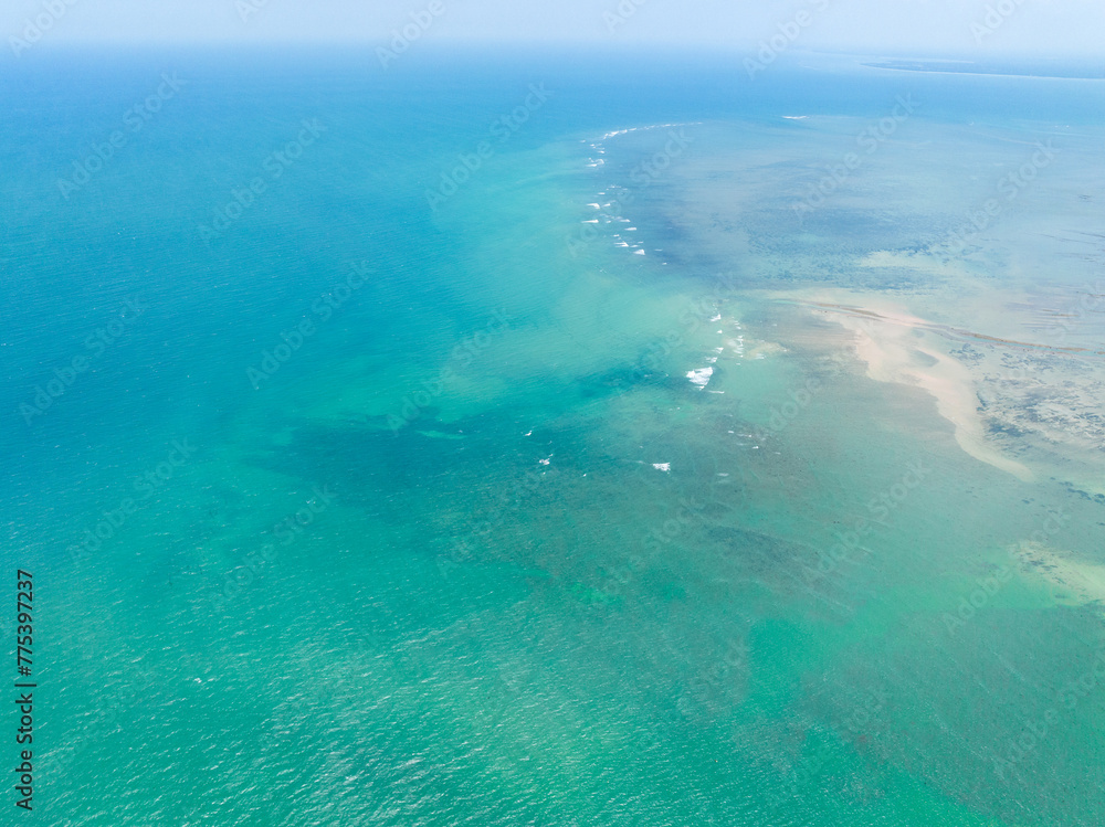 Scenery of offshore shoals in Wenchang, Hainan, China