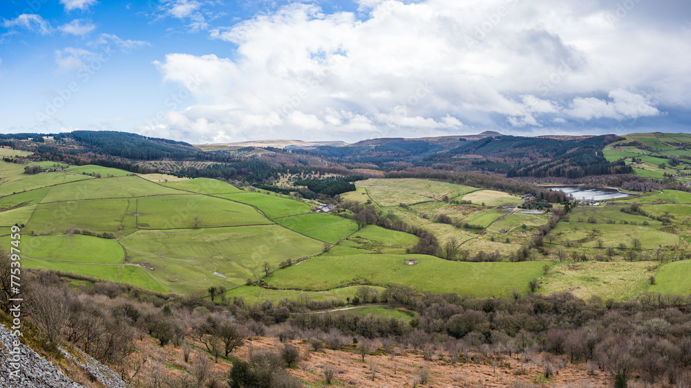 Ridgegate Reservoir and Macclesfield Forest panorama