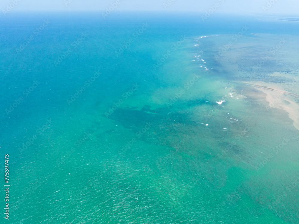 Scenery of offshore shoals in Wenchang, Hainan, China