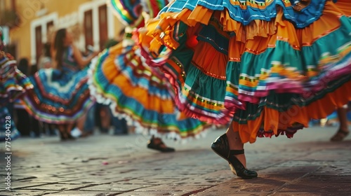 Mexican dancers performing at the square's cultural carnival