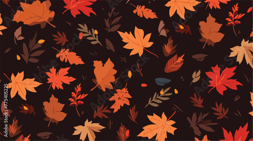 Autumn leaves seamless pattern repeating vector tex