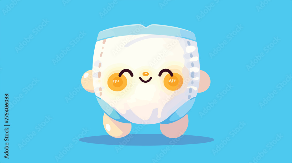 Baby diaper icon 2d flat cartoon vactor illustratio