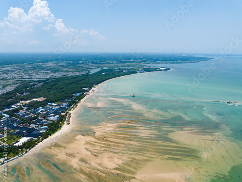 Scenery of offshore shoals in Wenchang, Hainan, China