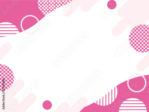 ピンク色の和風な幾何学模様の背景素材
