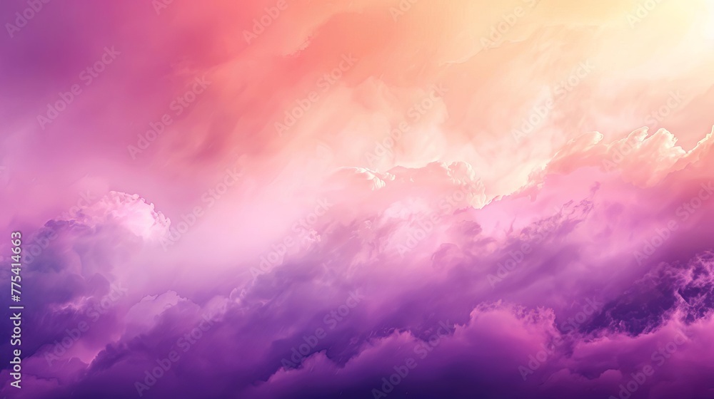 Abstract purple sky with soft gradient and ethereal atmosphere, digital art background