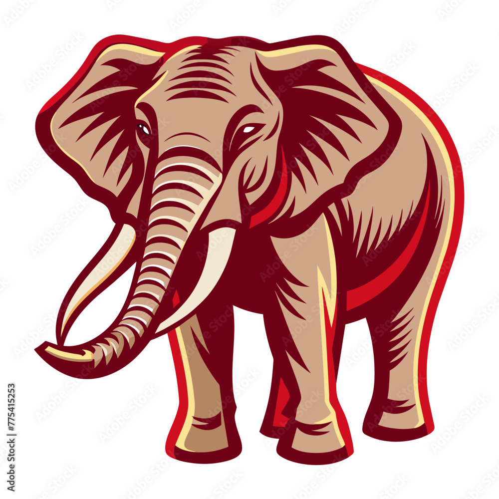 elephant, animal, cartoon, illustration, vector,