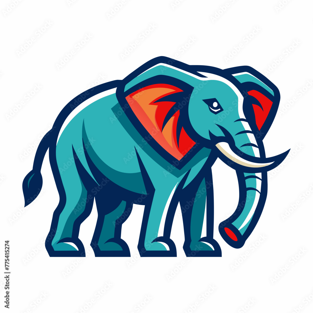elephant, animal, cartoon, illustration, vector,