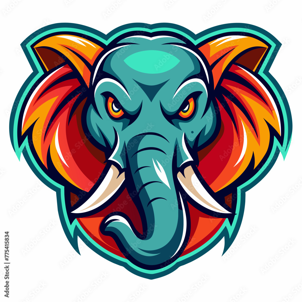 Obraz premium elephant, animal, cartoon, illustration, vector, 