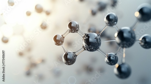 3D biochemical molecular structure photo