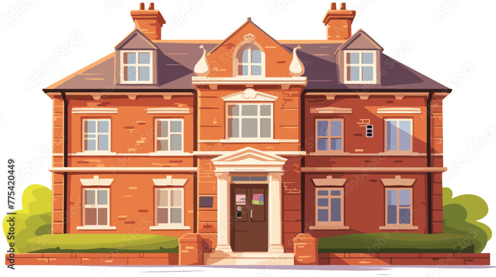 Brick. Red brick. Vector illustration of a red bric