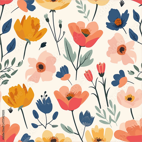Colored Floral Pattern