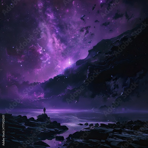 astral tales, starfield, story, 8k, dark purple-