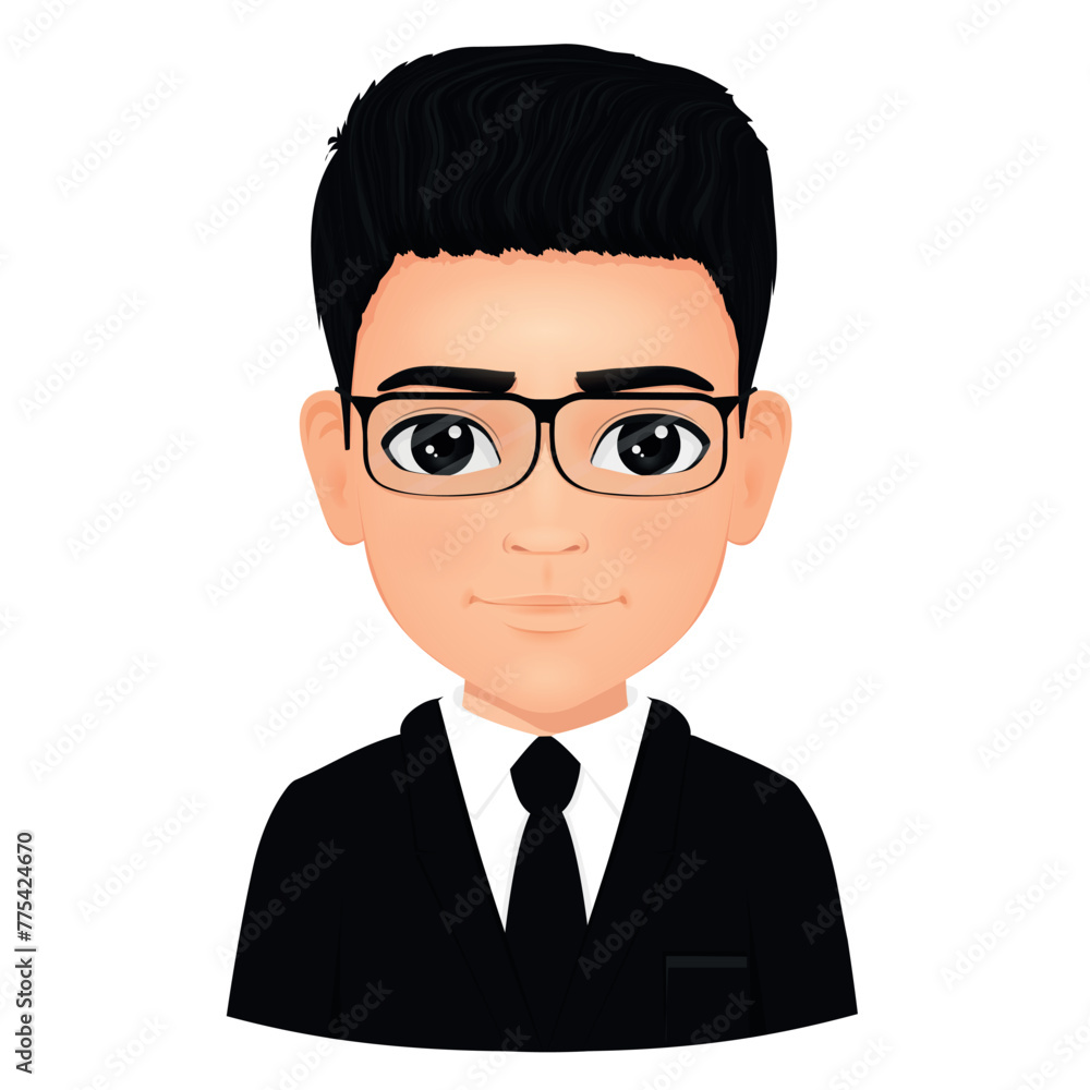 Portrait of cute male student with glasses Portrait of cute male student with glasses