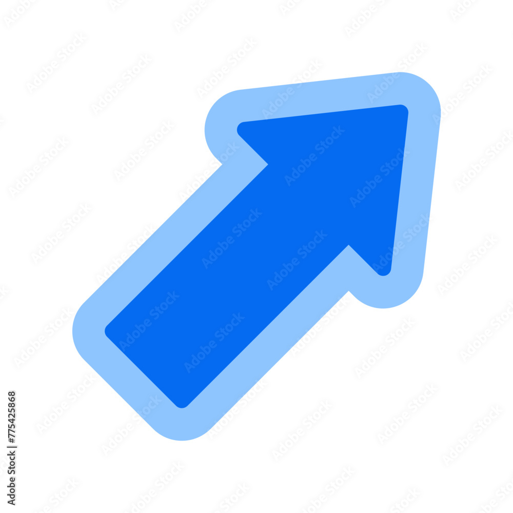 Diagonal arrow vector icon illustration Diagonal arrow vector icon illustration