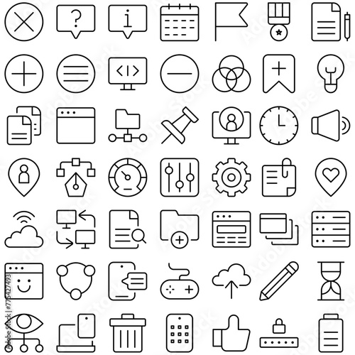 Vector of User Experience Icon Set. Perfect for user interface, new application
