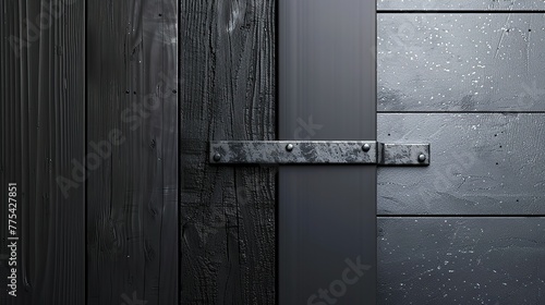 background for presentation of furniture hinges and aluminum profile, strict style, black-gray-white, minimalism