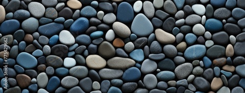 A close up of a bunch of rocks and stones. Generative AI.