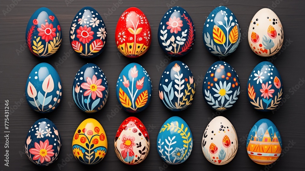 Easter-themed stickers for decorating eggs Easter-themed stickers for decorating eggs