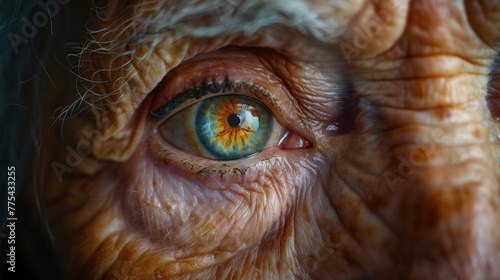 An Elder s Eye Close-Up  a Lifetime in a Look