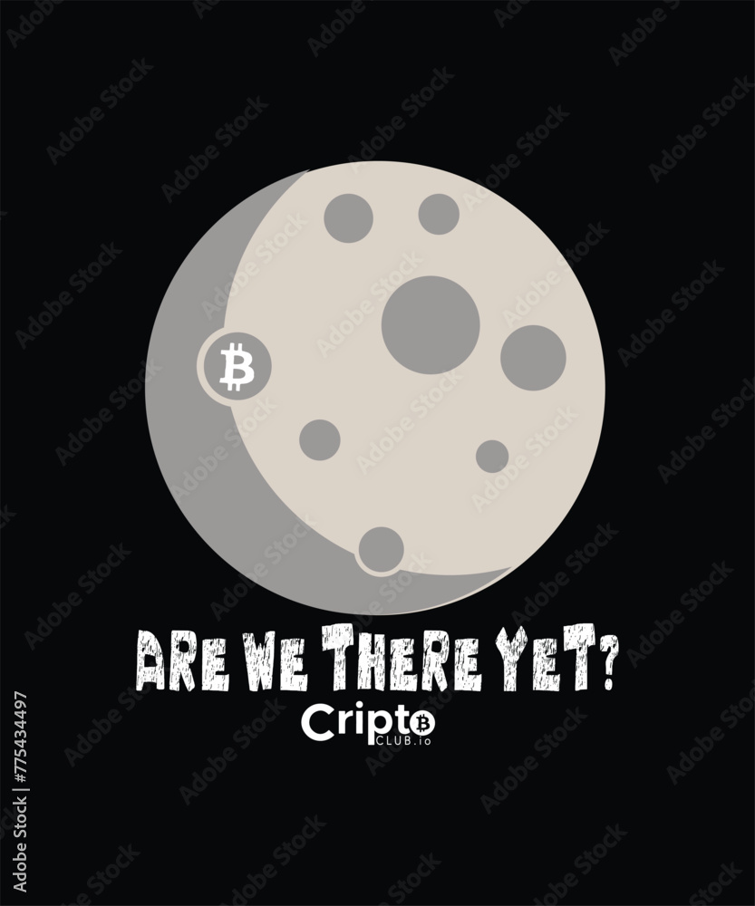 Fototapeta premium Stylish , fashionable and awesome Bitcoin typography art and illustrator, Print ready vector handwritten phrase Bitcoin T shirt hand lettered calligraphic design. Bitcoin Vector illustration bundle. 