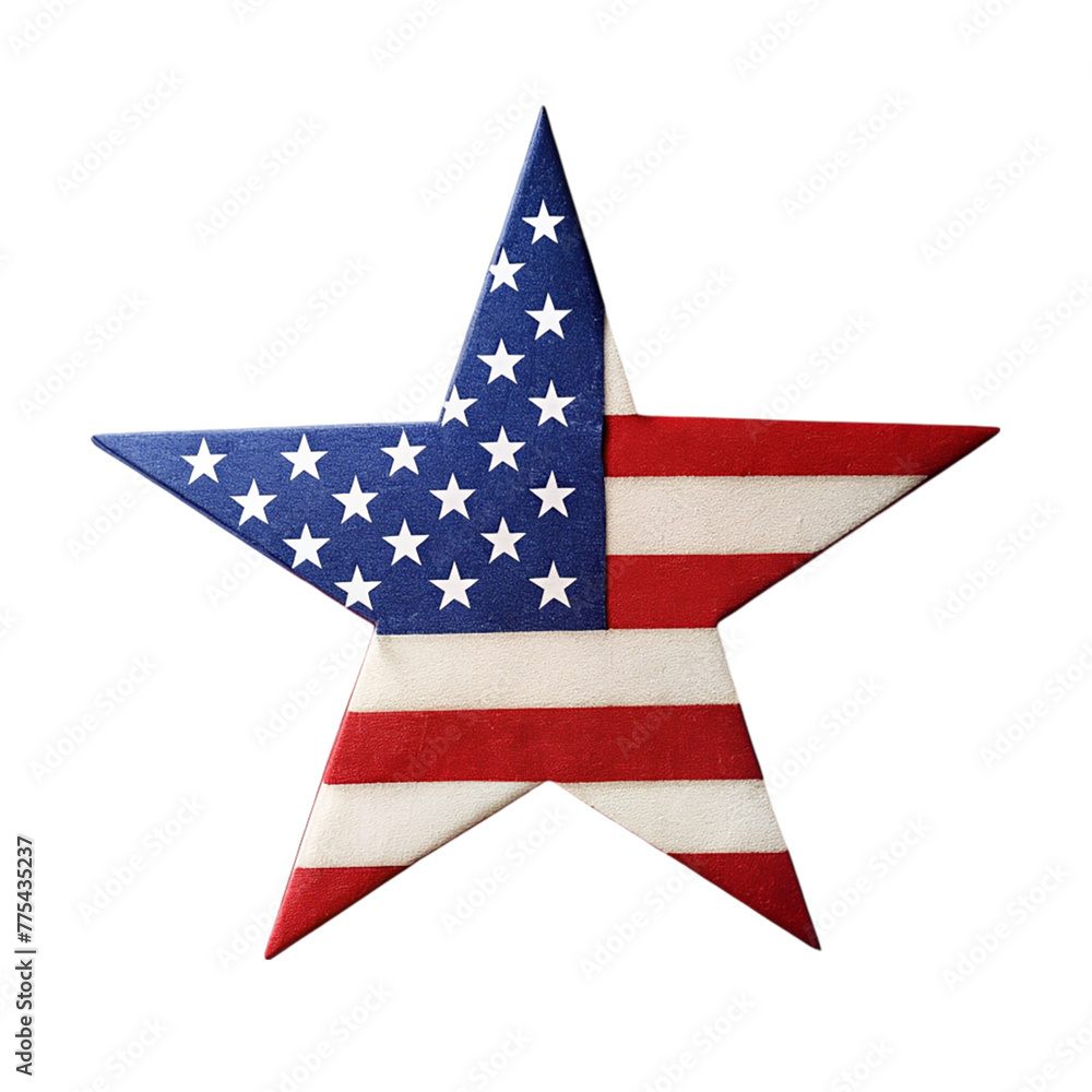 Patriotic Star With American flag isolated on transparent background. Patriotic Star With American flag isolated on transparent background.