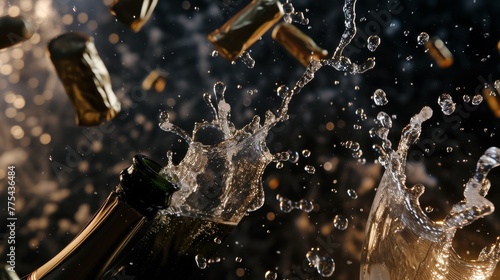 splashes of champagne scatter against the background of fireworks, no text, no inscriptions, no advertisin --ar 16:9 --quality 0.5 --stylize 0 Job ID: efafbfde-d4d6-42f4-83e8-fb437b253366