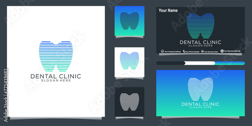 dental clinic medical logo design, and business card dentist