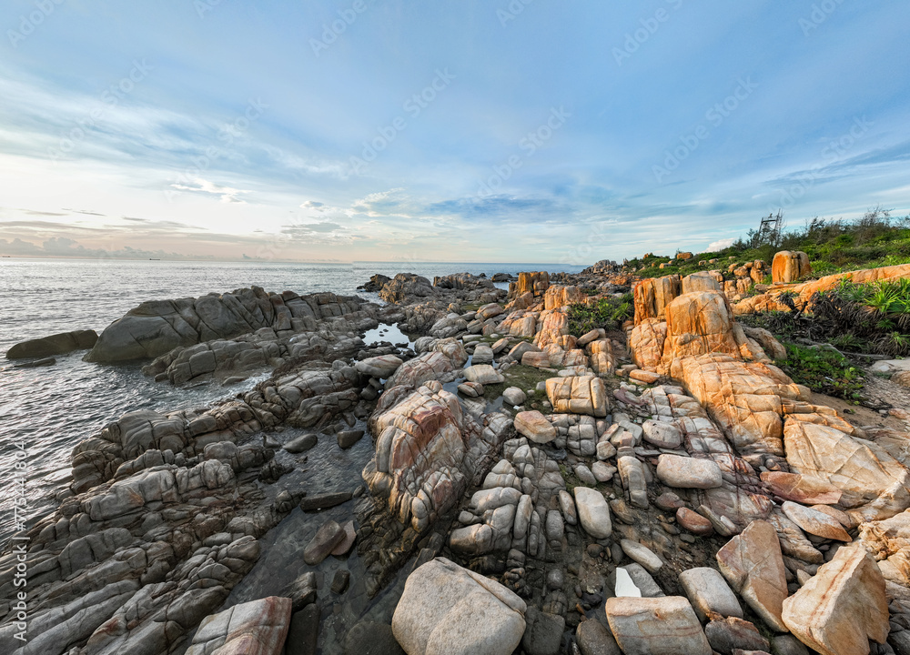 Rocks in the middle corner of Qizi Bay, Changjiang, Hainan, China