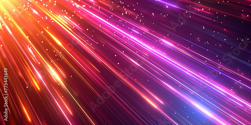 Abstract neon color glowing lines background 