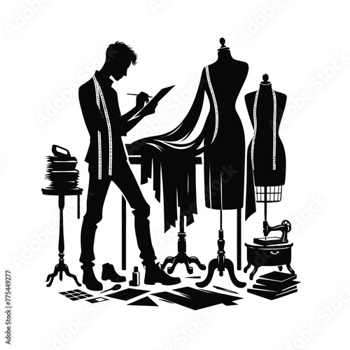 Fashion Designer Silhouette