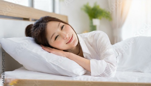 person relaxing on bed