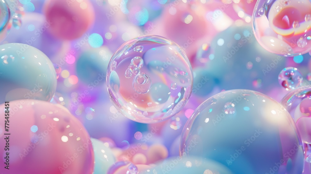 Dreamy 3D abstract background blends pastel colors and swirling shapes, Ai Generated. Dreamy 3D abstract background blends pastel colors and swirling shapes, Ai Generated.