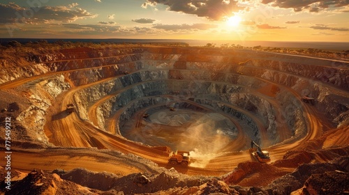 Australian Outback Diamond Mine: Workers Digging for Treasure in Earth's Hidden Depths
