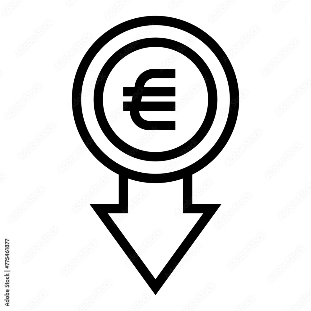Obraz premium euro fell