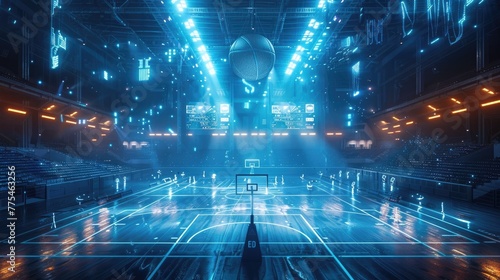 Futuristic Sports Arena: A Modern Theater of Augmented Reality Competition