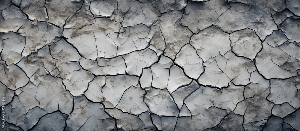 Close-up view of a weathered cracked wall set against a black and white background, showcasing textures and patterns in grayscale tones Close-up view of a weathered cracked wall set against a black and white background, showcasing textures and patterns in grayscale tones